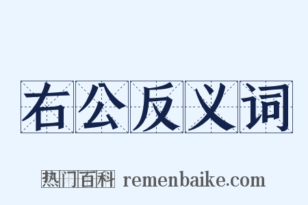 右公反义词是什么意思的图片